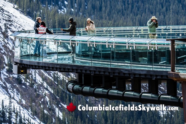 Jasper Columbia Icefields Glacier Skywalk During February